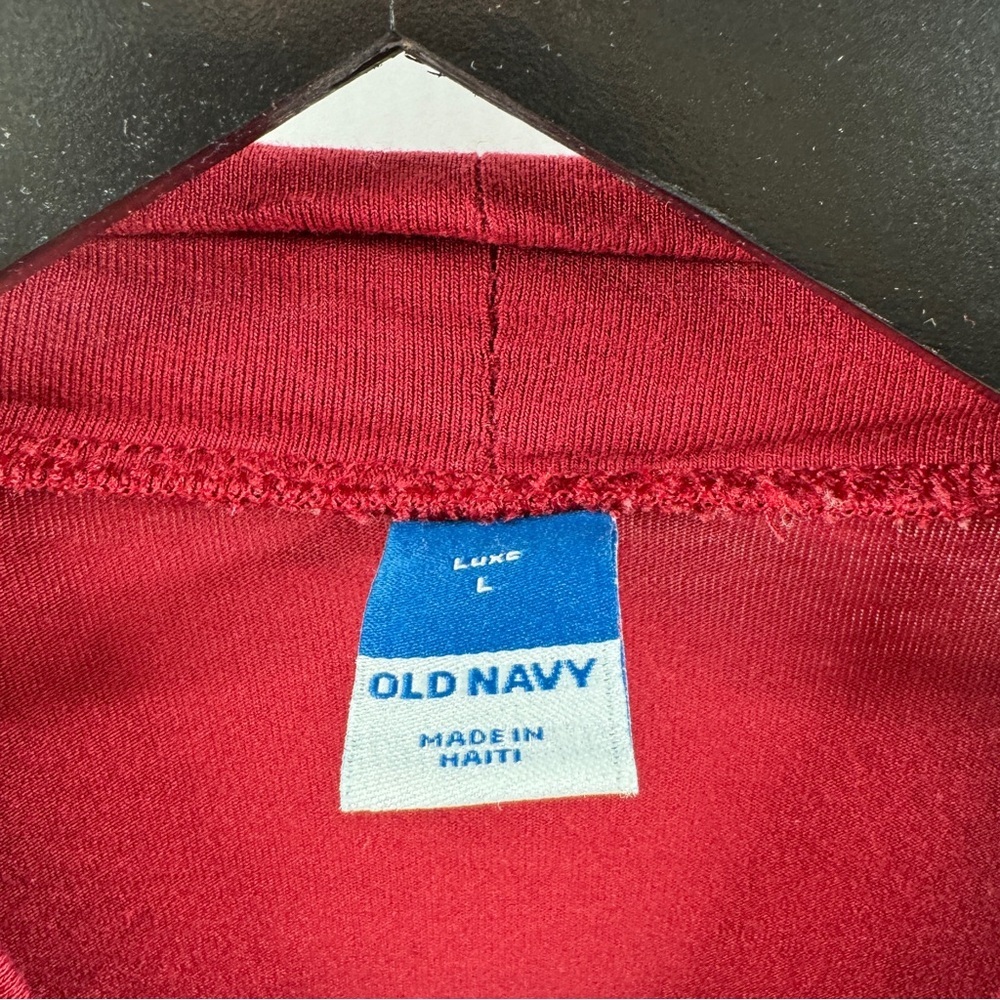 Old Navy Red Cotton Turtleneck Long Sleeve Top Size Large - Picture 4 of 8